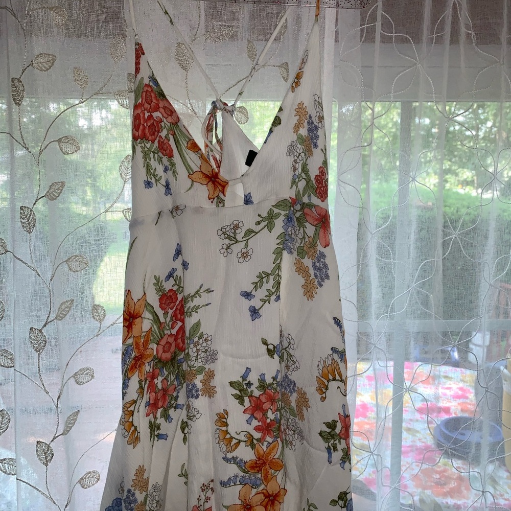 Lulu's Orange and Red Spaghetti Strap Sundress
